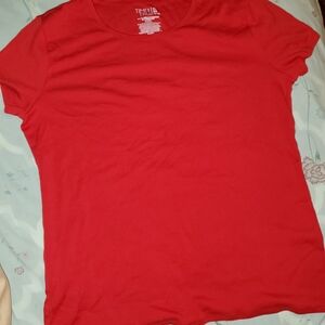 Time and Tru XL Vibrant Red Short Sleeve Top